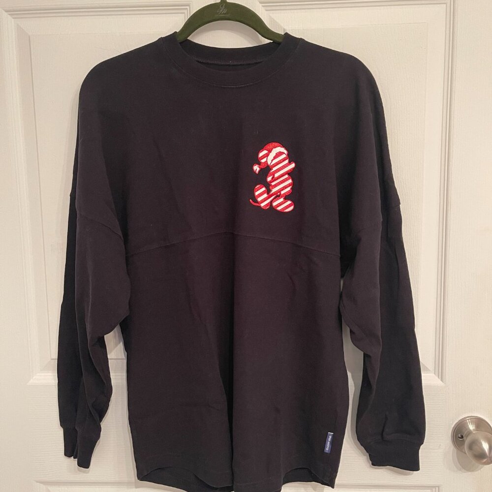 Disney Walt Disney World Candy Cane Christmas Mickey Mouse Spirit Jersey Size S
